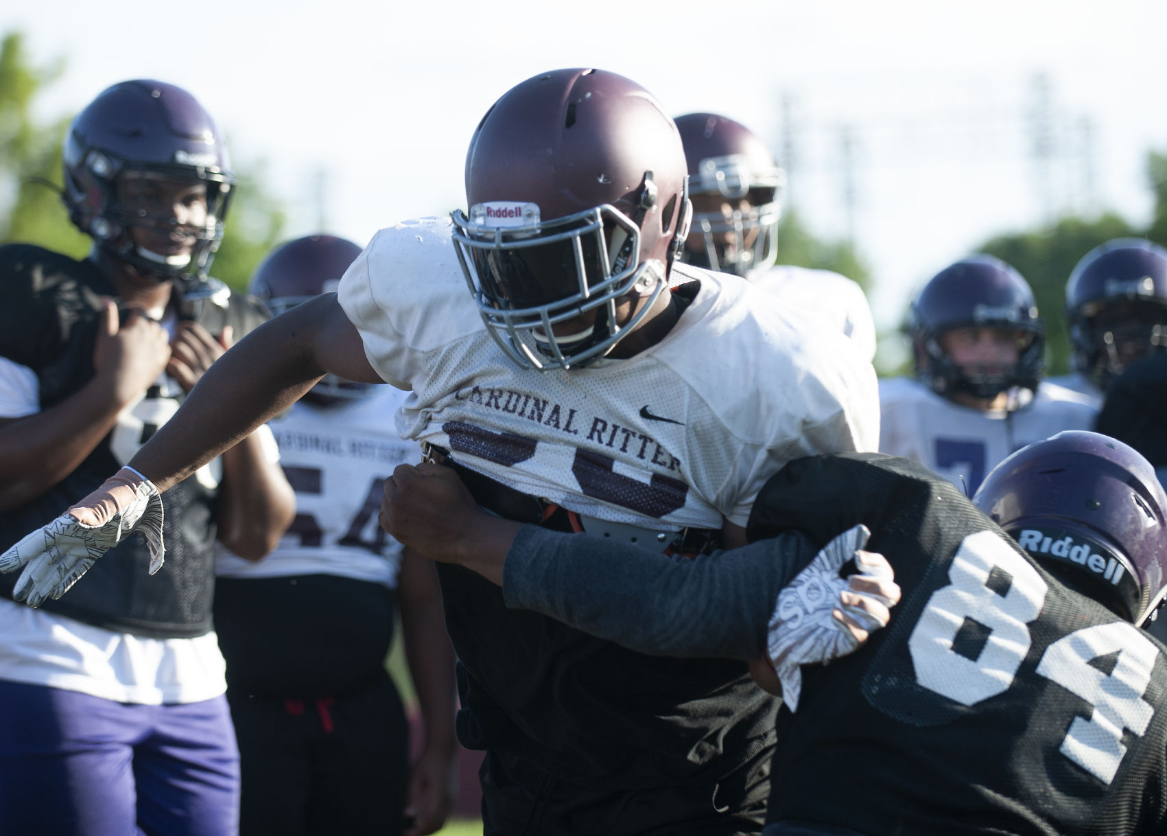 Cardinal Ritter and Parkway North football practice